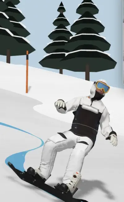 SnowEdge 3D replay of a snowboard run